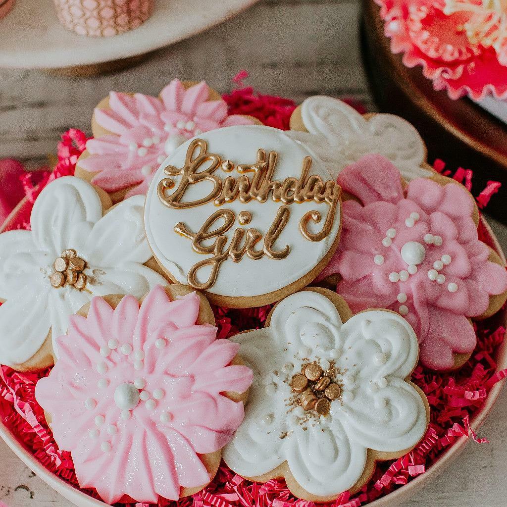 Birthday Girl Grouping of Pink & White Flowers