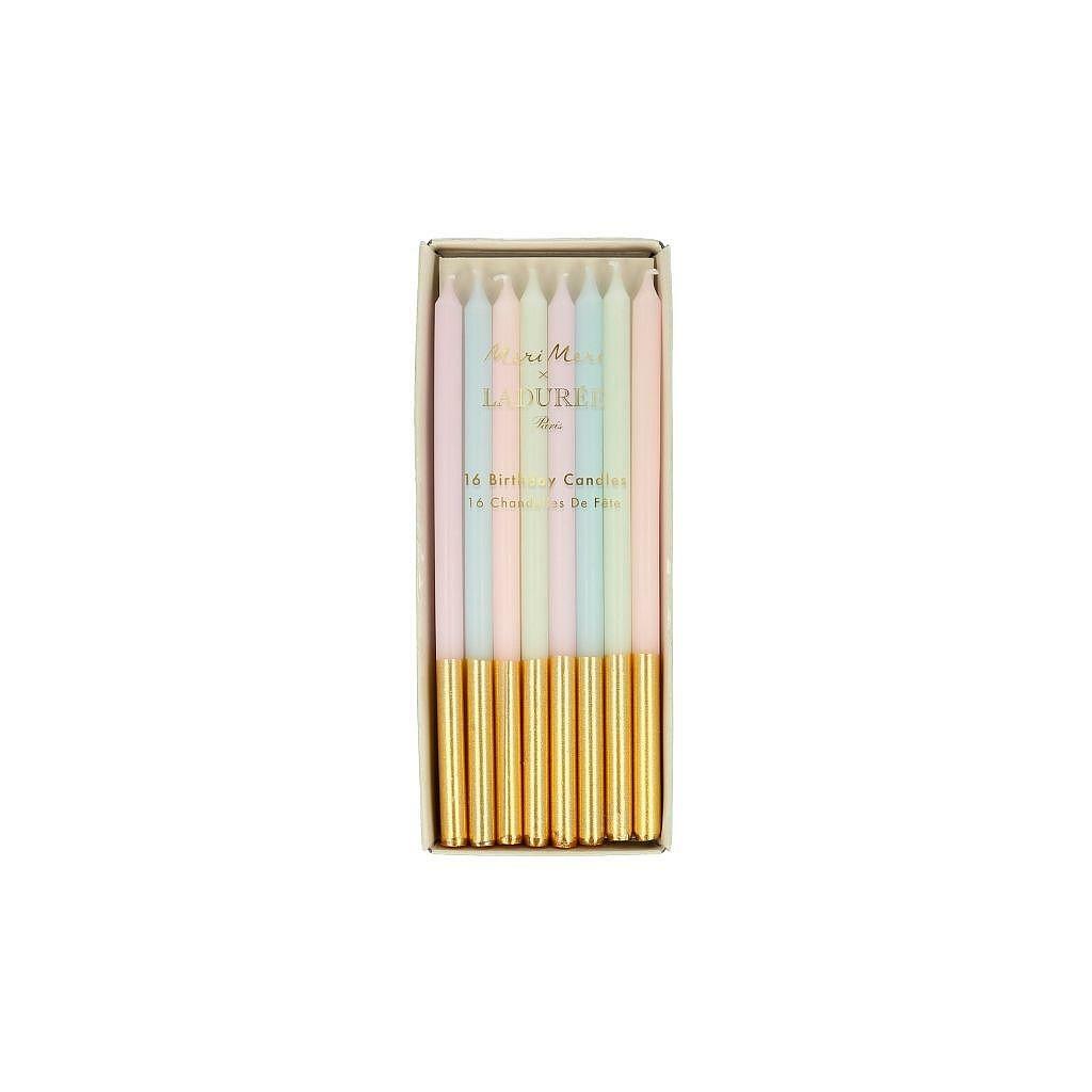 Ladurée X Meri Meri Paris Gold Dipped Candles (x16)