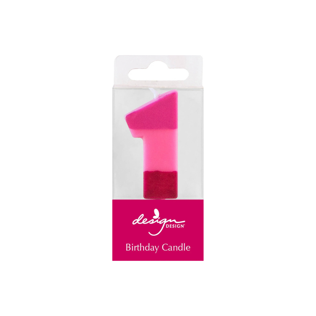 Color Block Number Candles