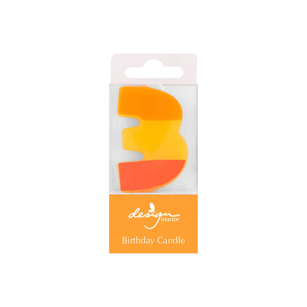 Color Block Number Candles