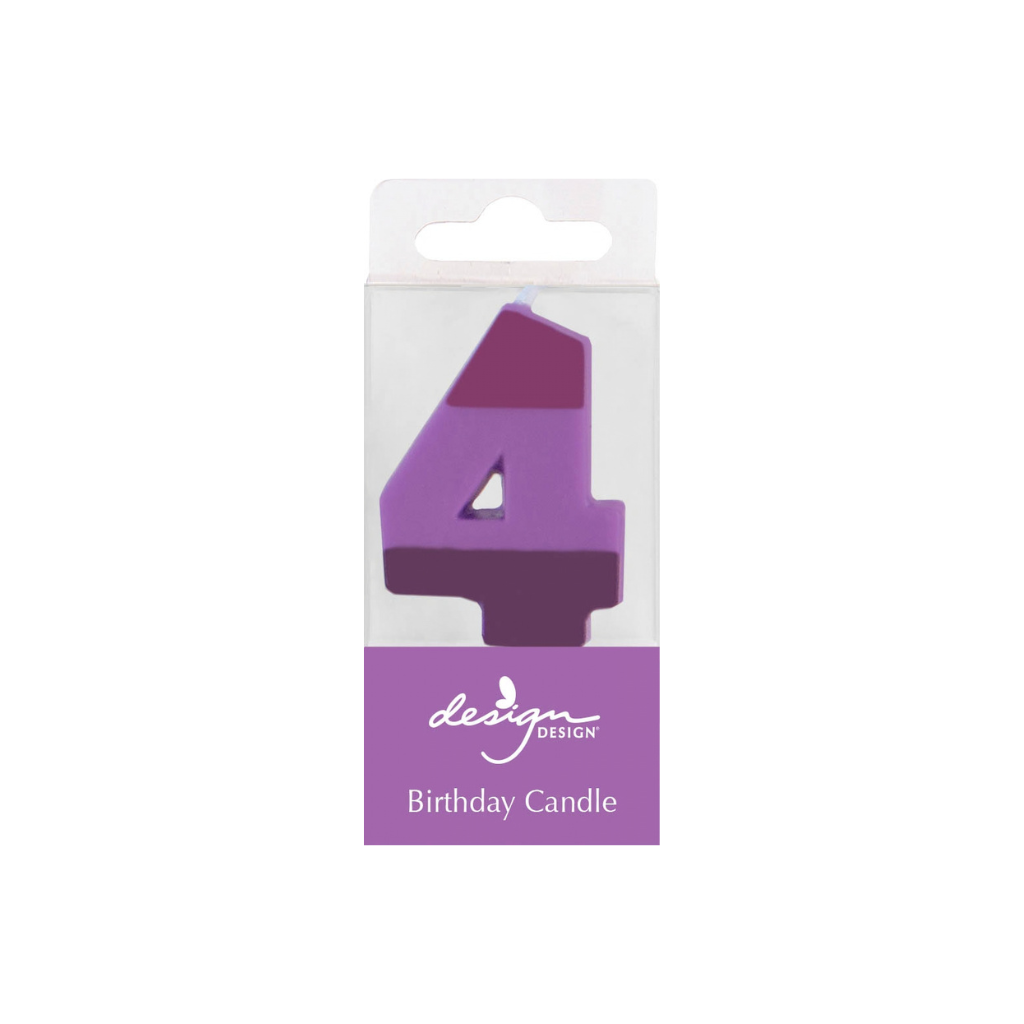Color Block Number Candles