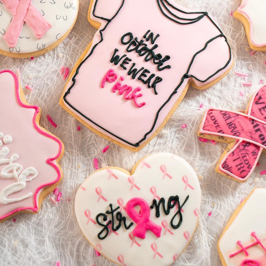 Breast Cancer Awareness Butter Cookies