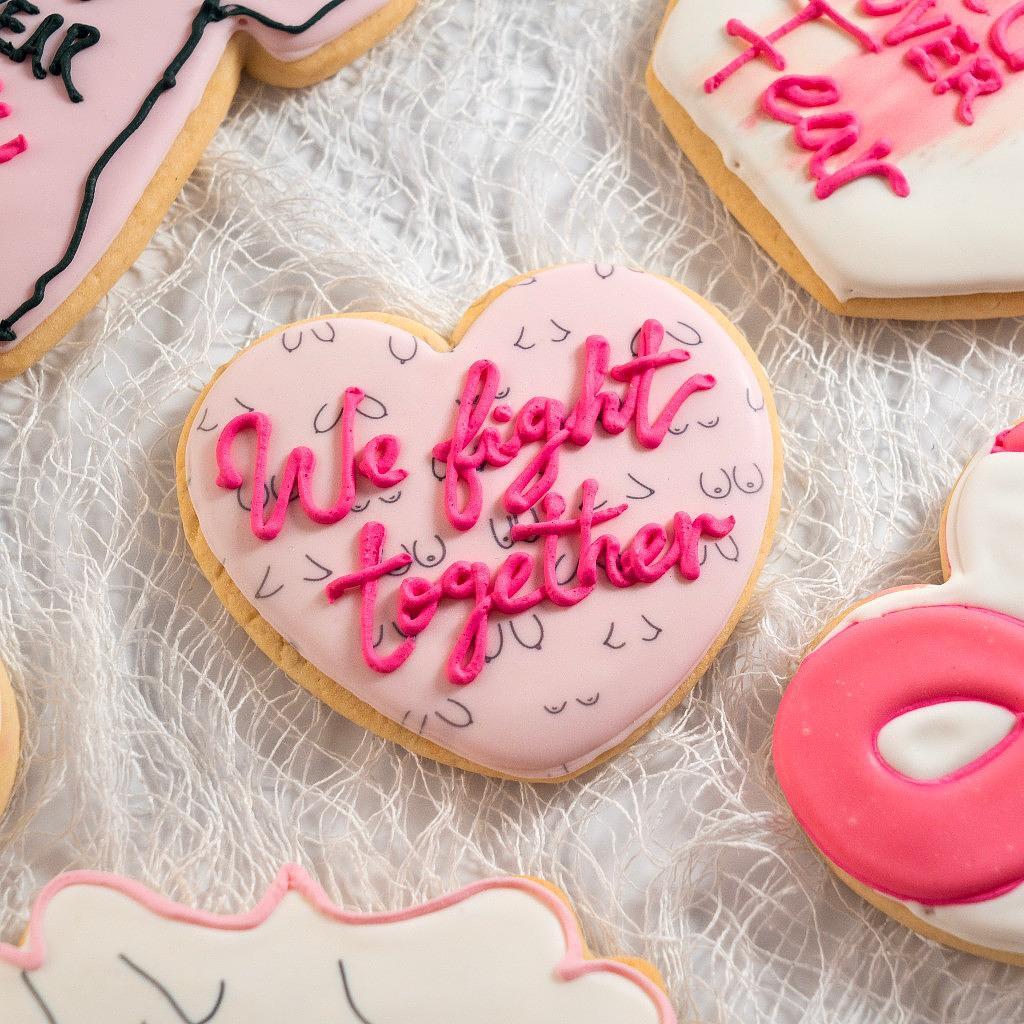 Breast Cancer Awareness Butter Cookies