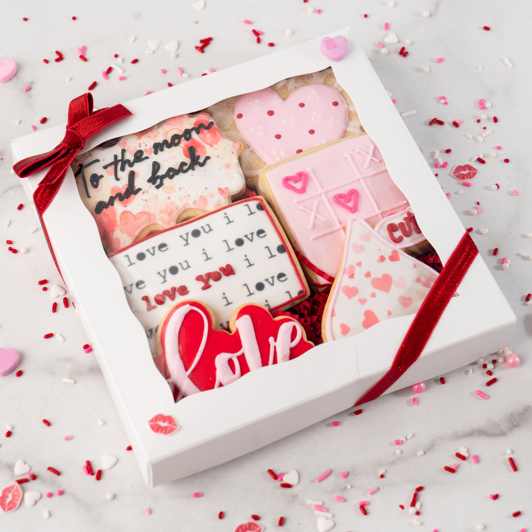 Curated Gift Box of 6 Valentine Cookies