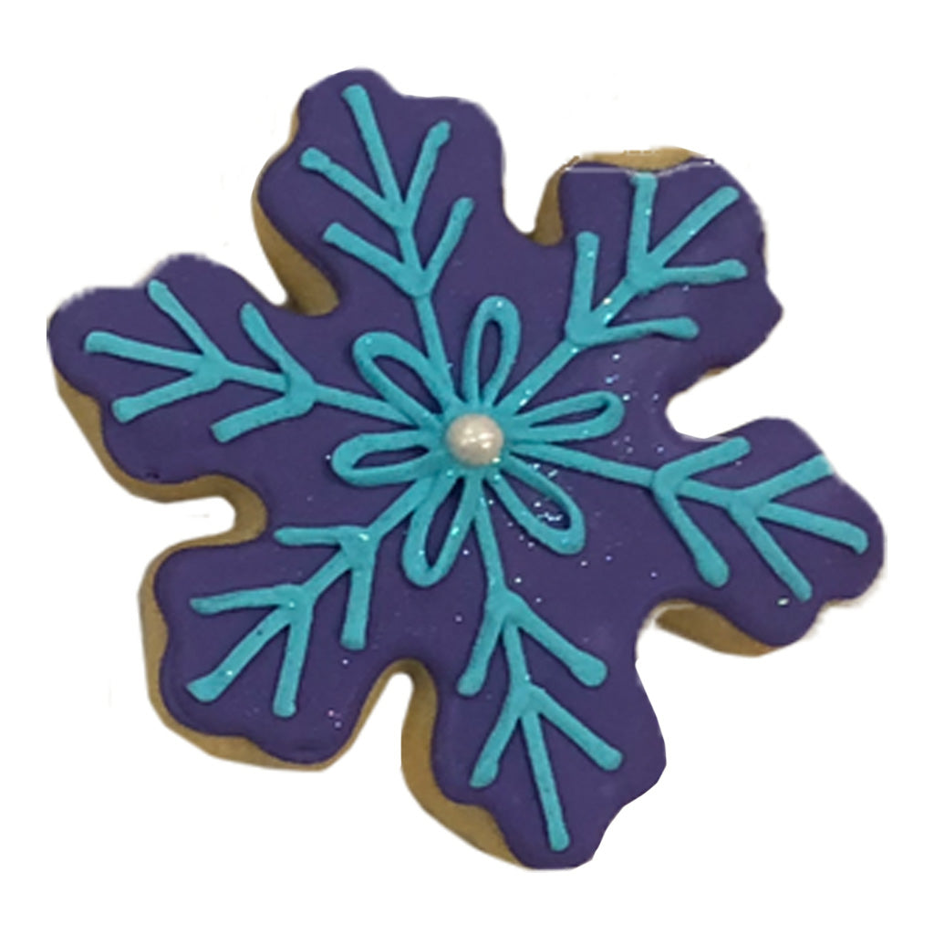 Frozen Snowflake, purple & turquoise