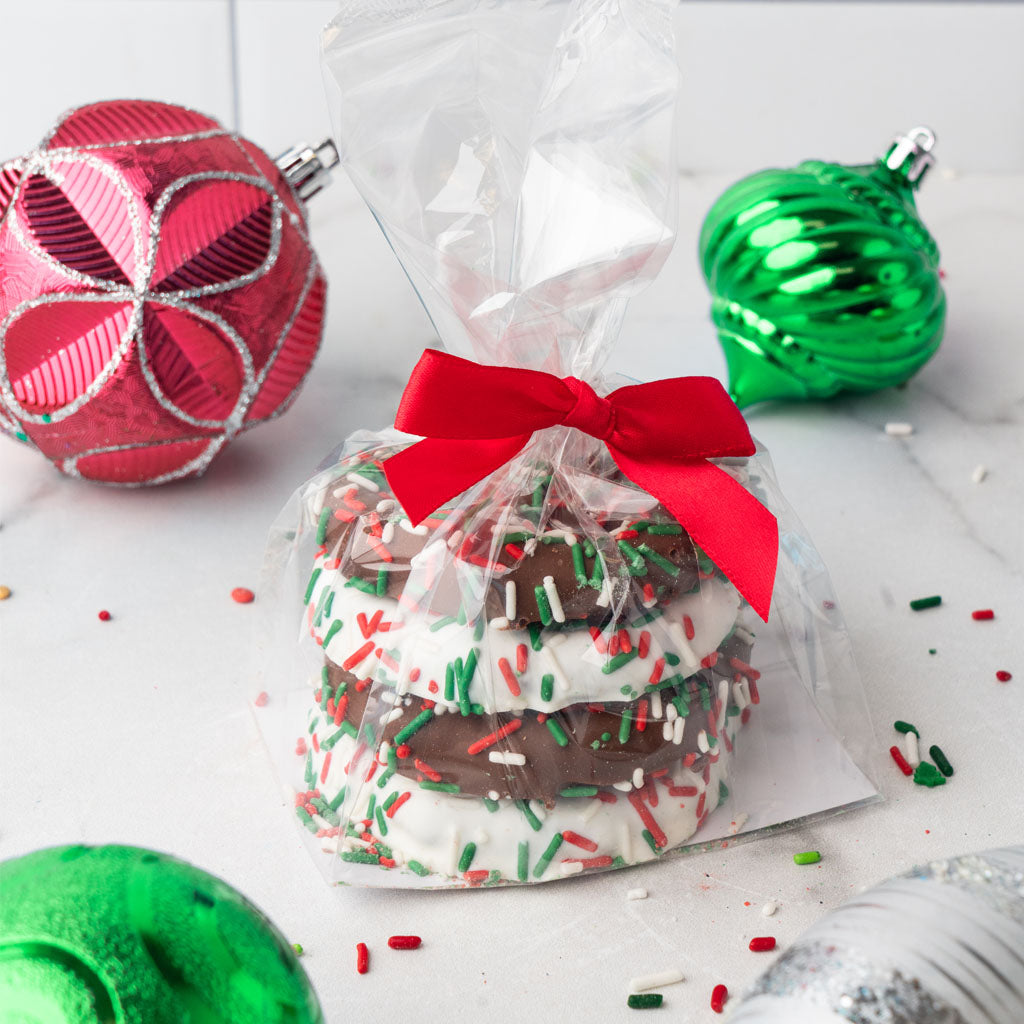 Christmas Peppermint Pretzels (4/bag)