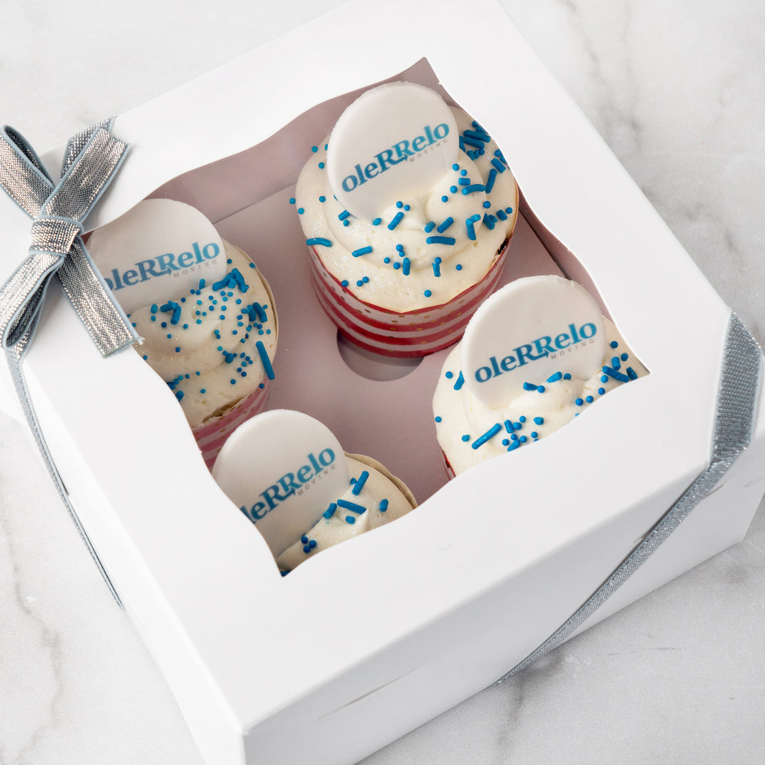 Photo & Logo Cupcake Gift Box, 4-Pack