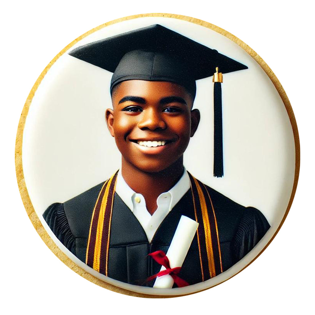 Graduation Photo & Logo Cookies, Round