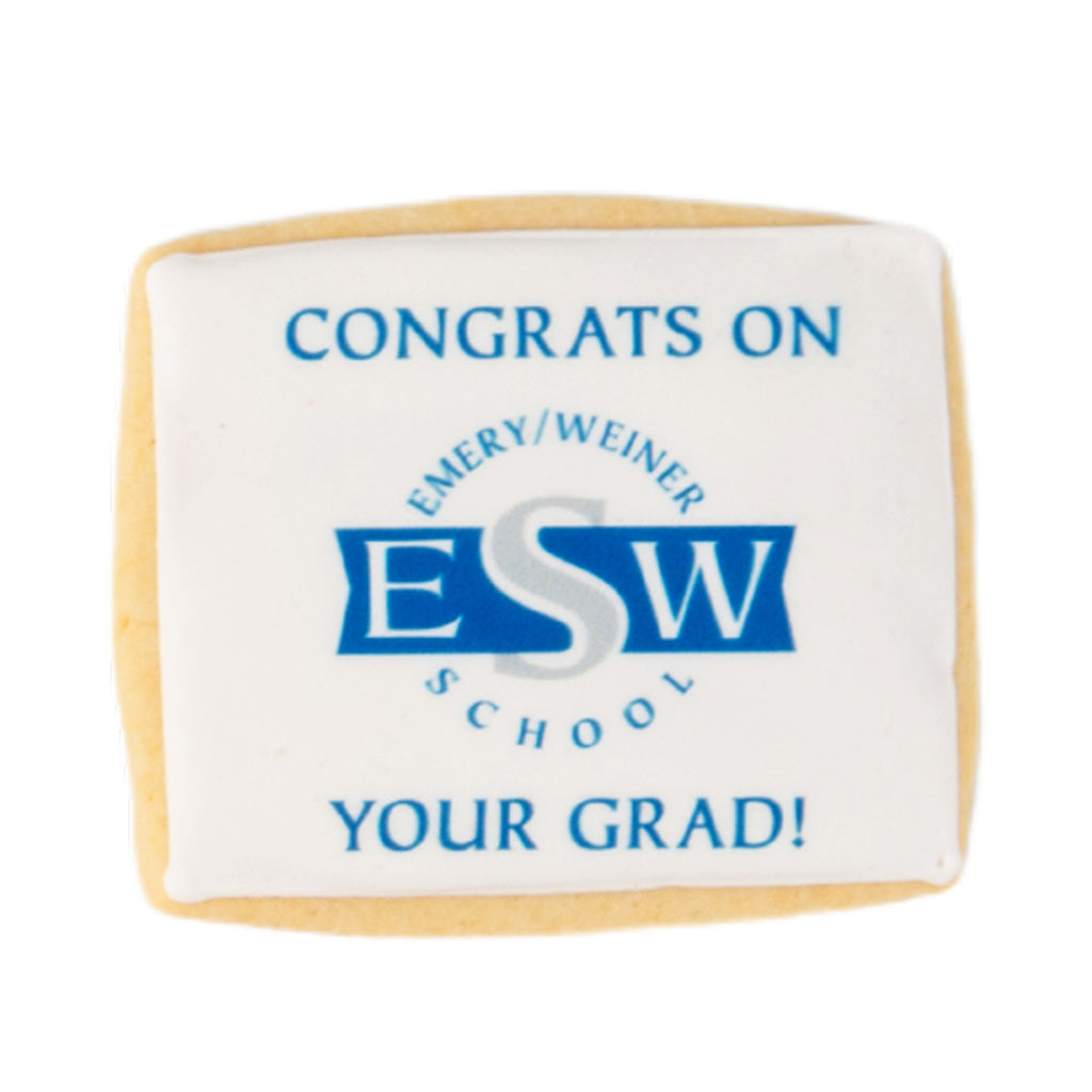 Graduation Photo & Logo Cookies, Rectangle