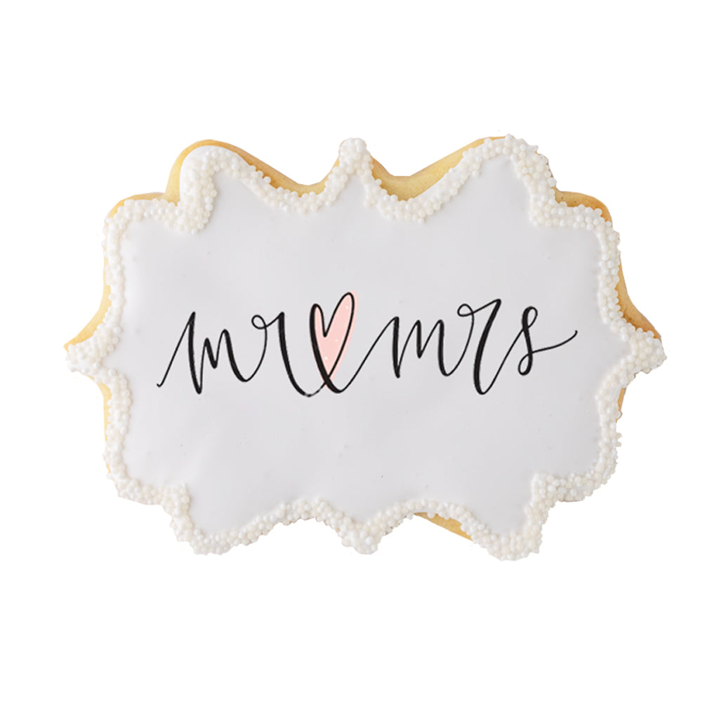 Mr. & Mrs. Wedding Plaque with Non-Pareil Border