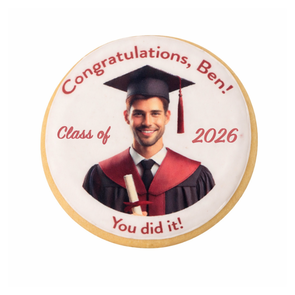 Graduation Photo & Logo Cookies, Round