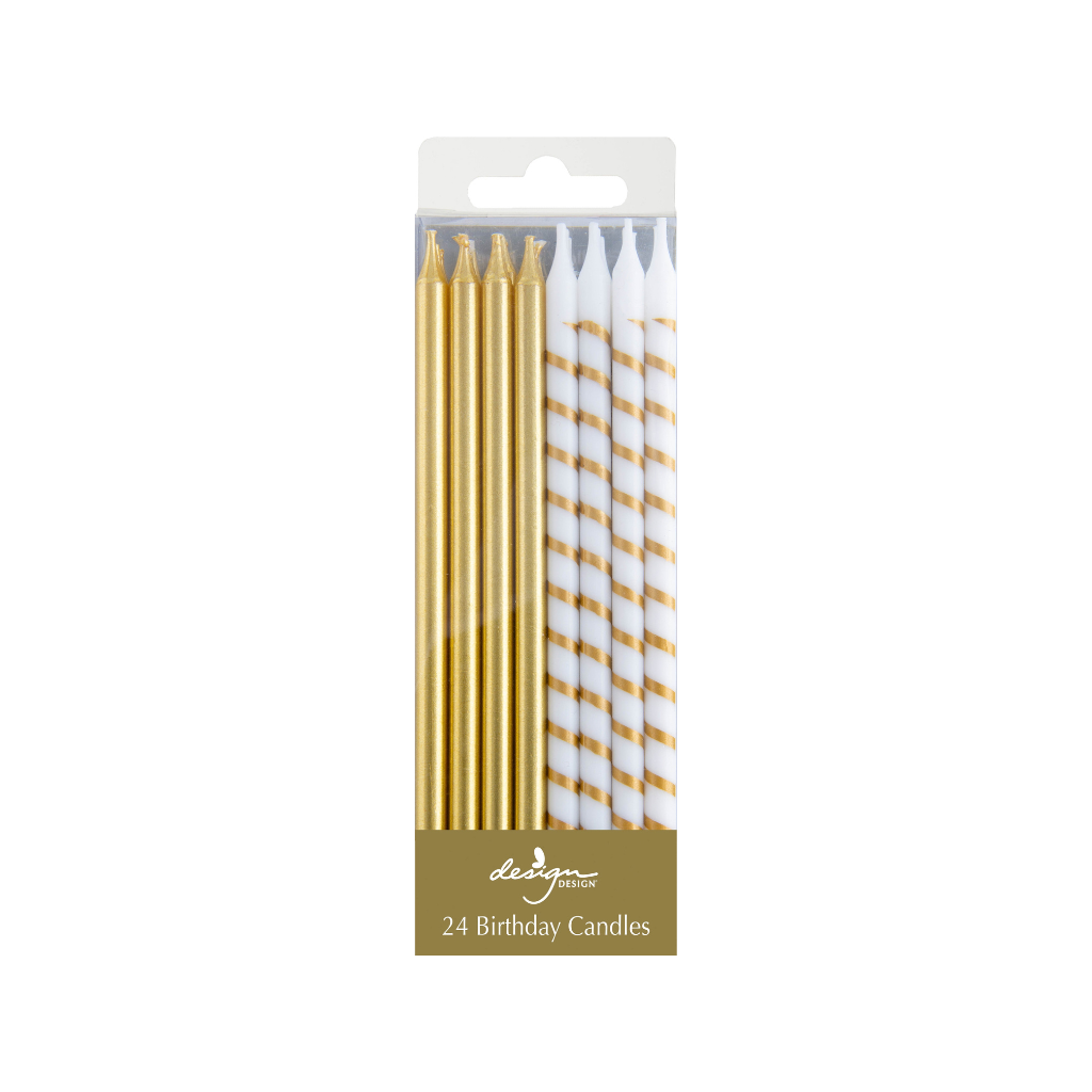 Gold Sophisticate Extra Long Stick Candles