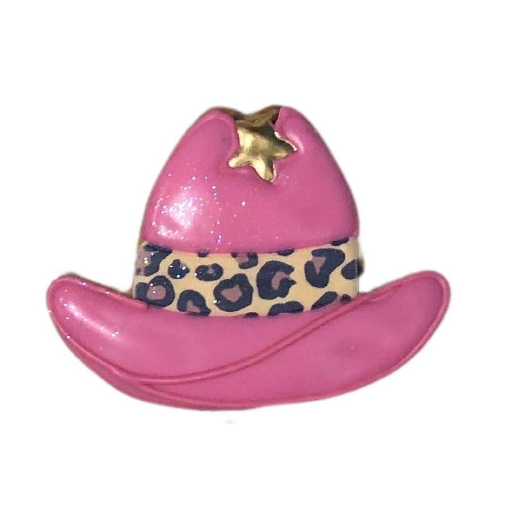 Pink Cowboy Hat with Leopard Band