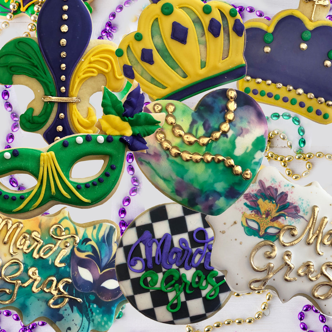 Mardi Gras Butter Cookies, Assorted