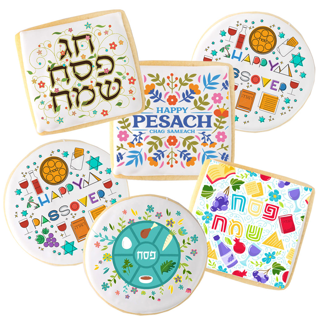 Decorated Passover Butter Cookies, 6-pack (GF)