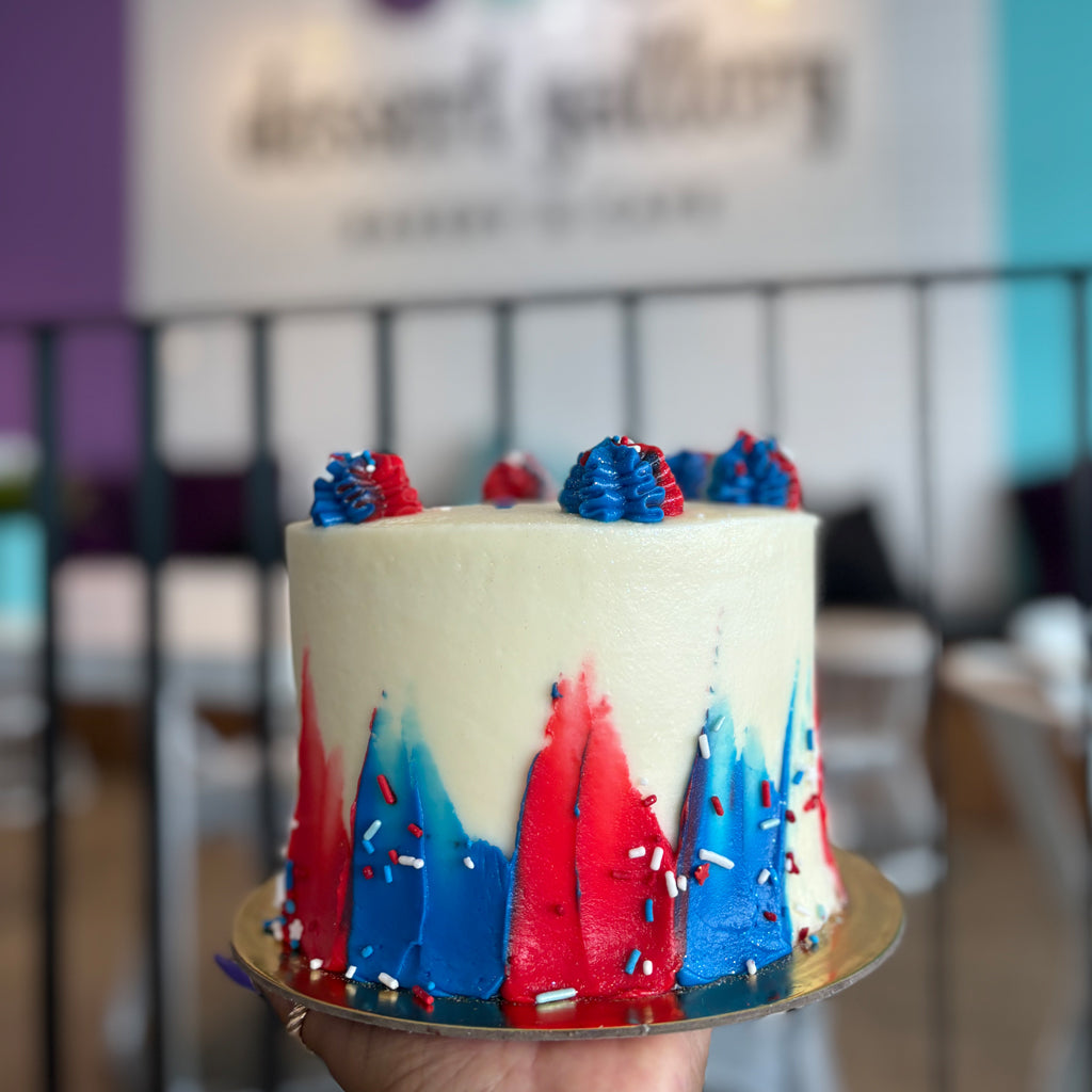 Red, White & Blue Cake, 6-inch