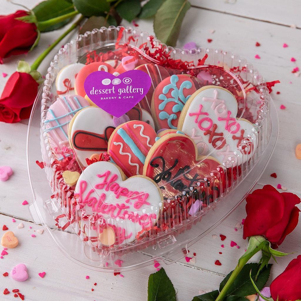 Heart Box of 10 Valentine Butter Cookies