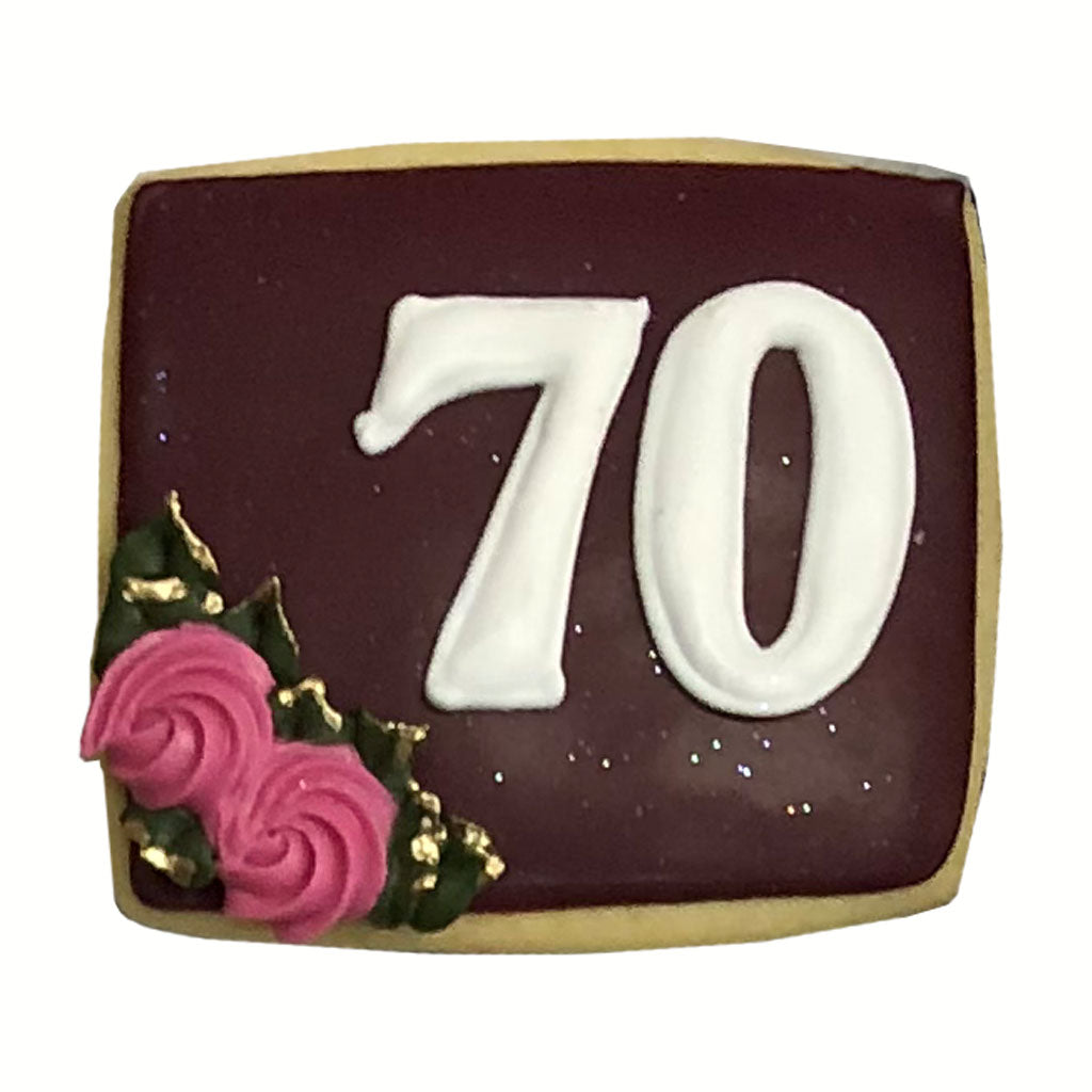 Hello 70 Floral Plaque