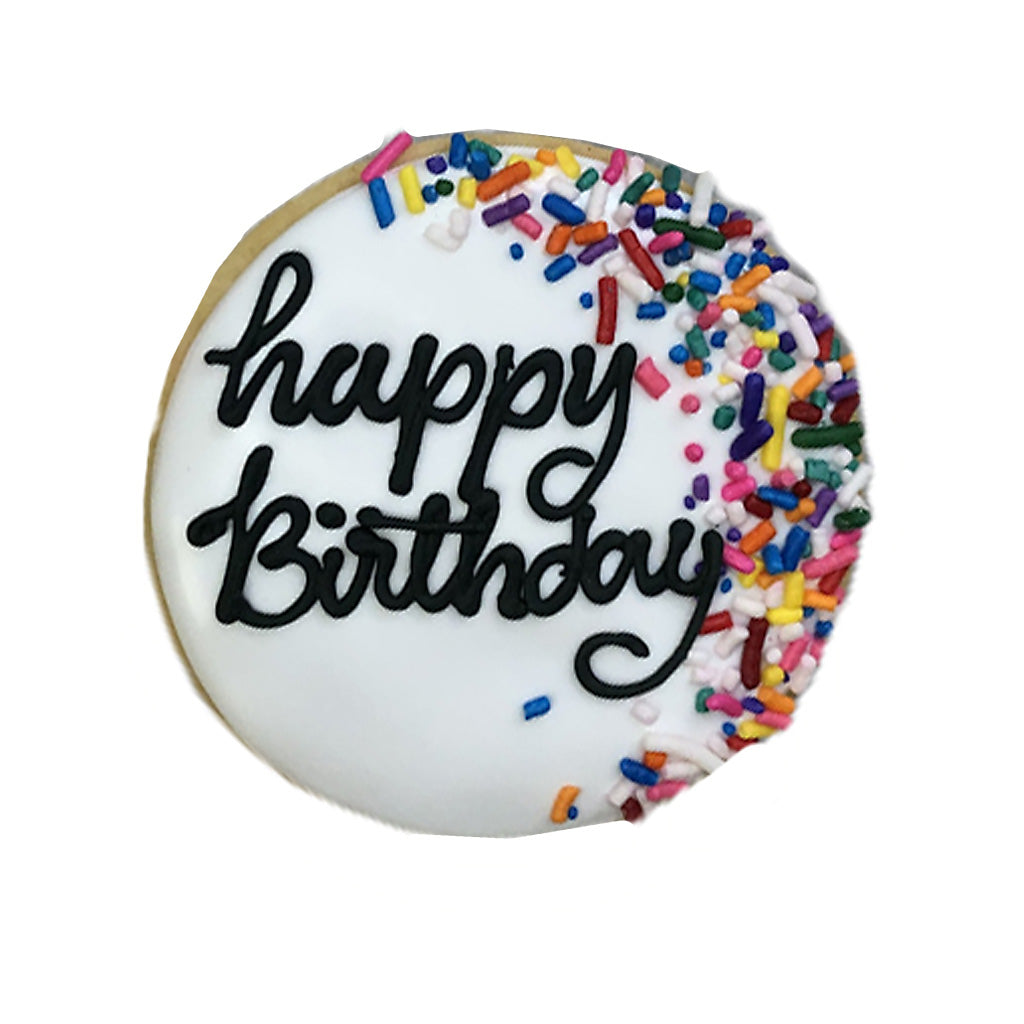 Round Birthday Plaque w/Confetti Sprinkles