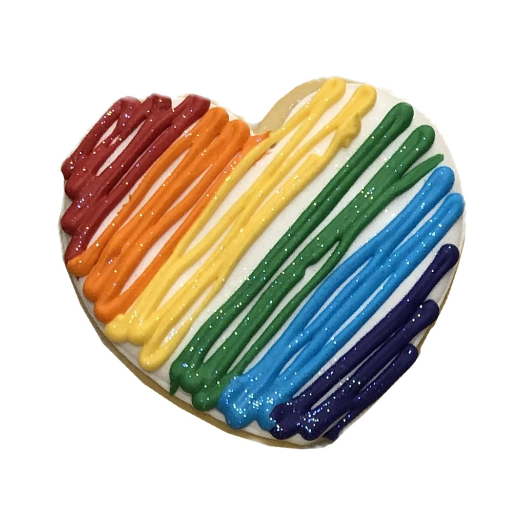 Rainbow Drizzled Heart