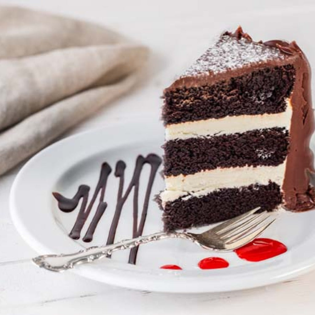 Yule Log Layer Cake, slice