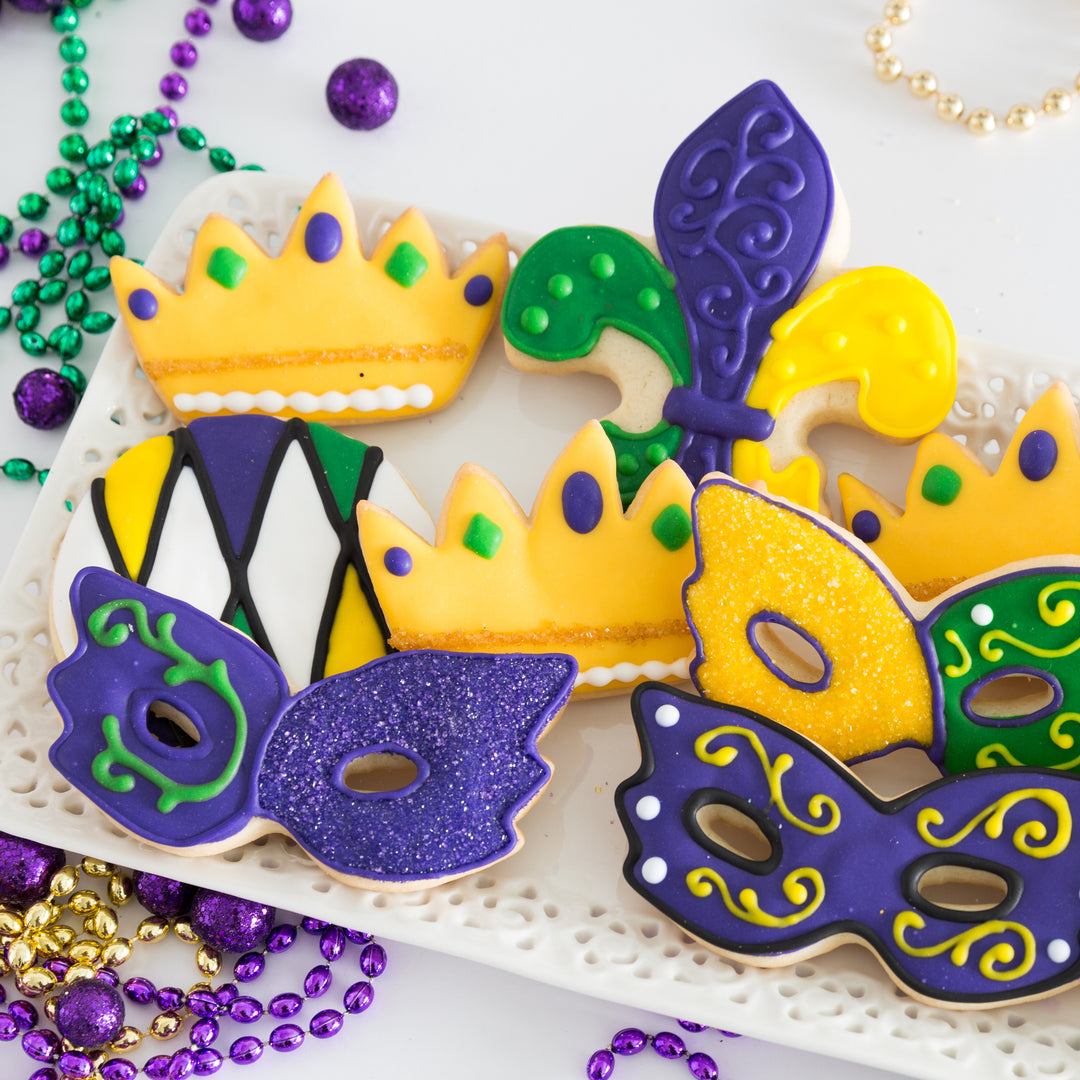 Mardi Gras Butter Cookies, Assorted