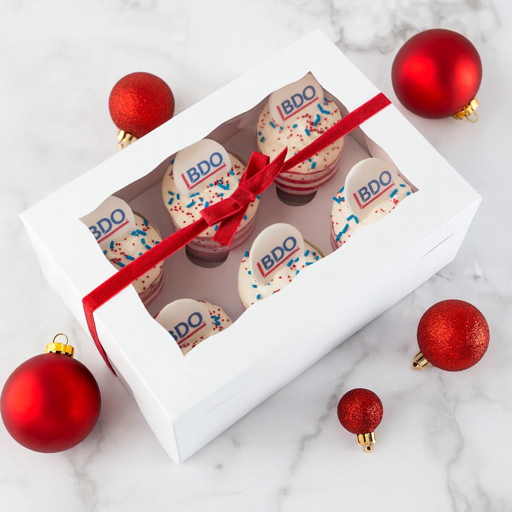Photo & Logo Cupcake Gift Box, 6-Pack